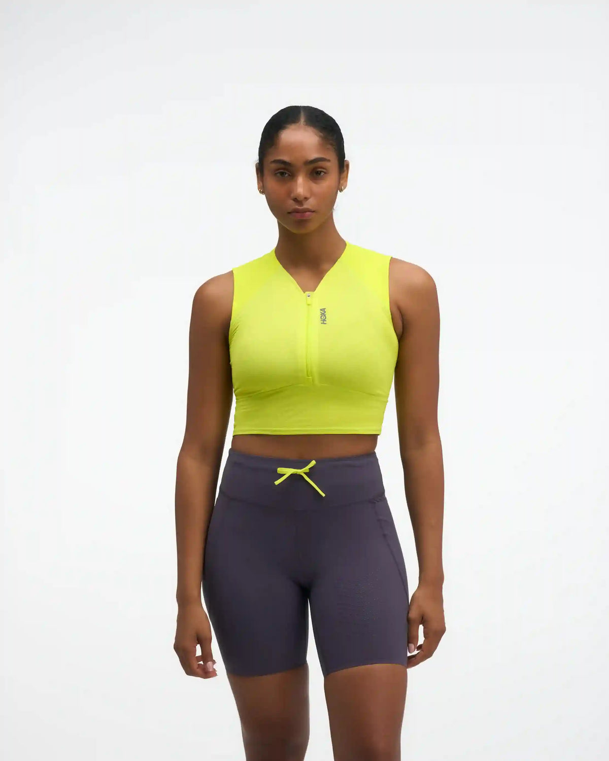 SkyBreeze Crop Tank:Hoka Citrus:XS Main image