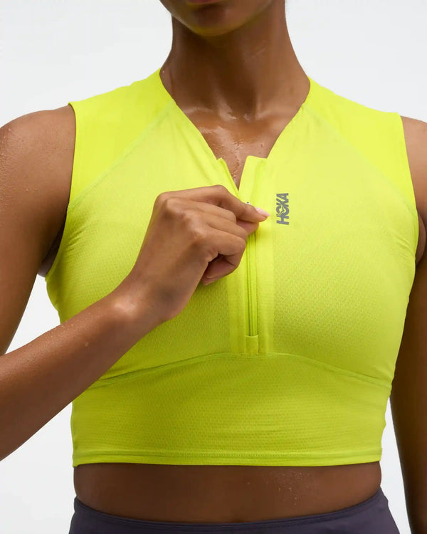 SkyBreeze Crop Tank:Hoka Citrus:XS