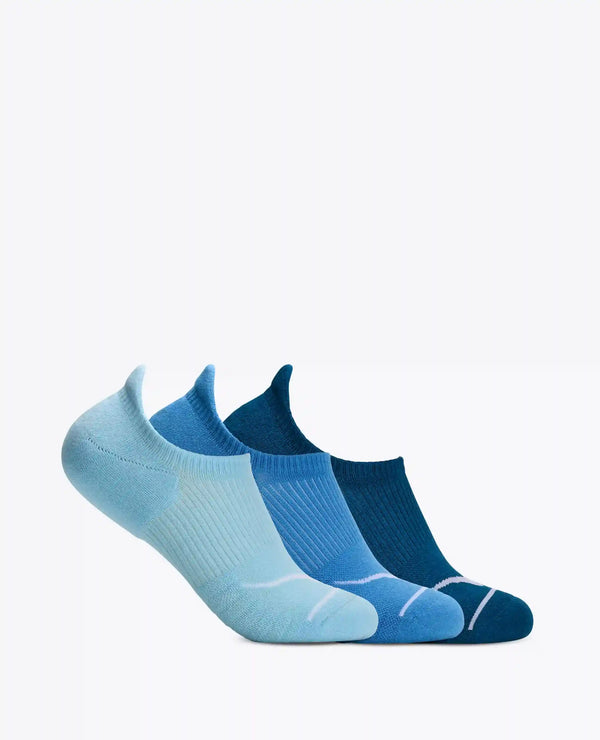 Invisible Sock 3 Pk:Hazy Blue / Soft Cobalt / Night Glw Blue:S