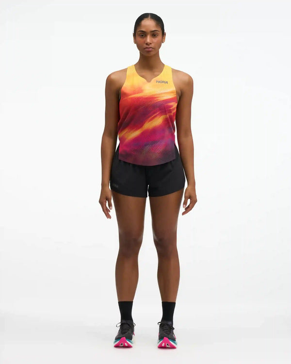 Race Day Singlet:Hoka Citrust Prt:XS