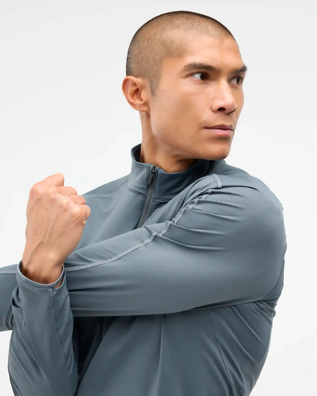 GlideTech Quarter Zip:Faded Navy:XS