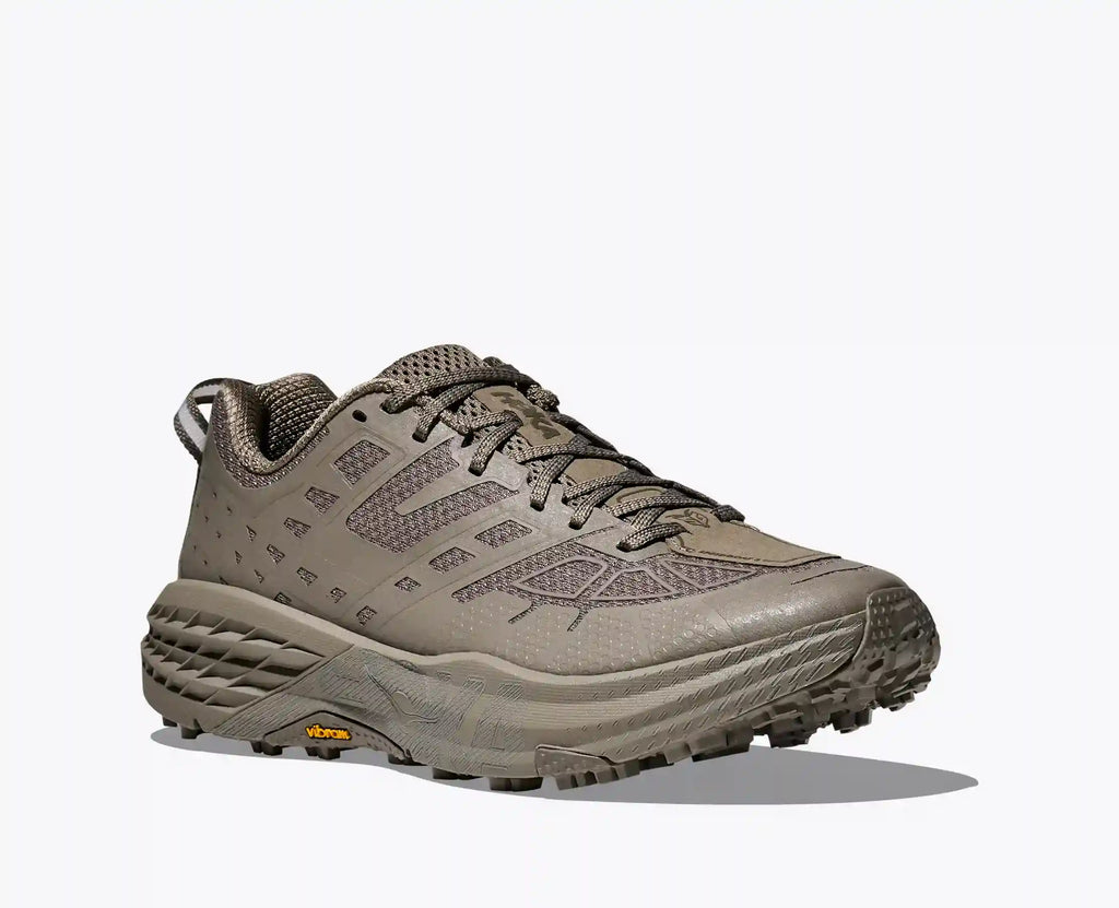 Stealth/Tech Speedgoat 2:Morning Dew / Cliff Grey:M4/W5