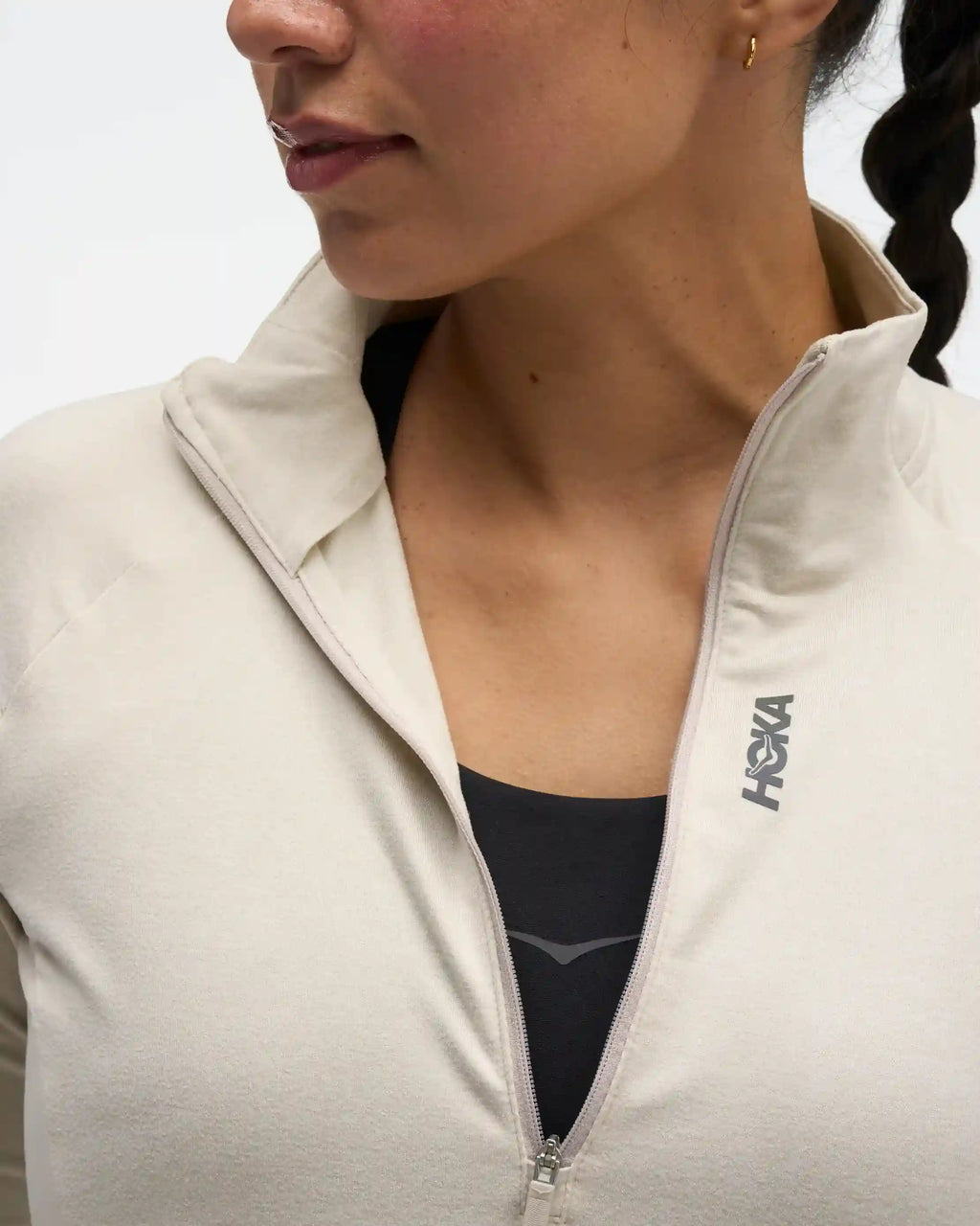 SkyForm Half Zip:Black Htr:XS