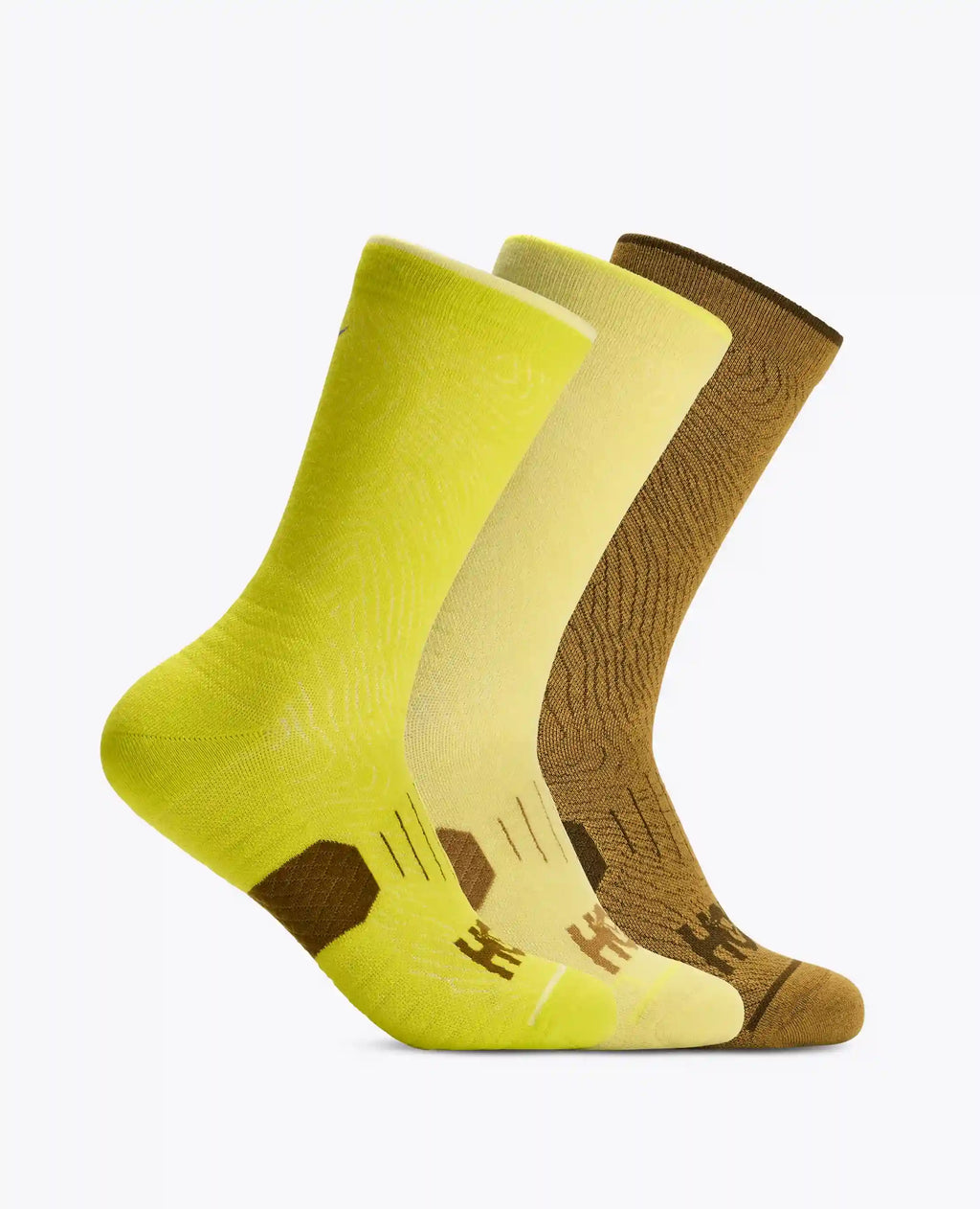 Crew Run Sock 3-Pack:Hazy Blue / Soft Cobalt / Night Glw Blue:S