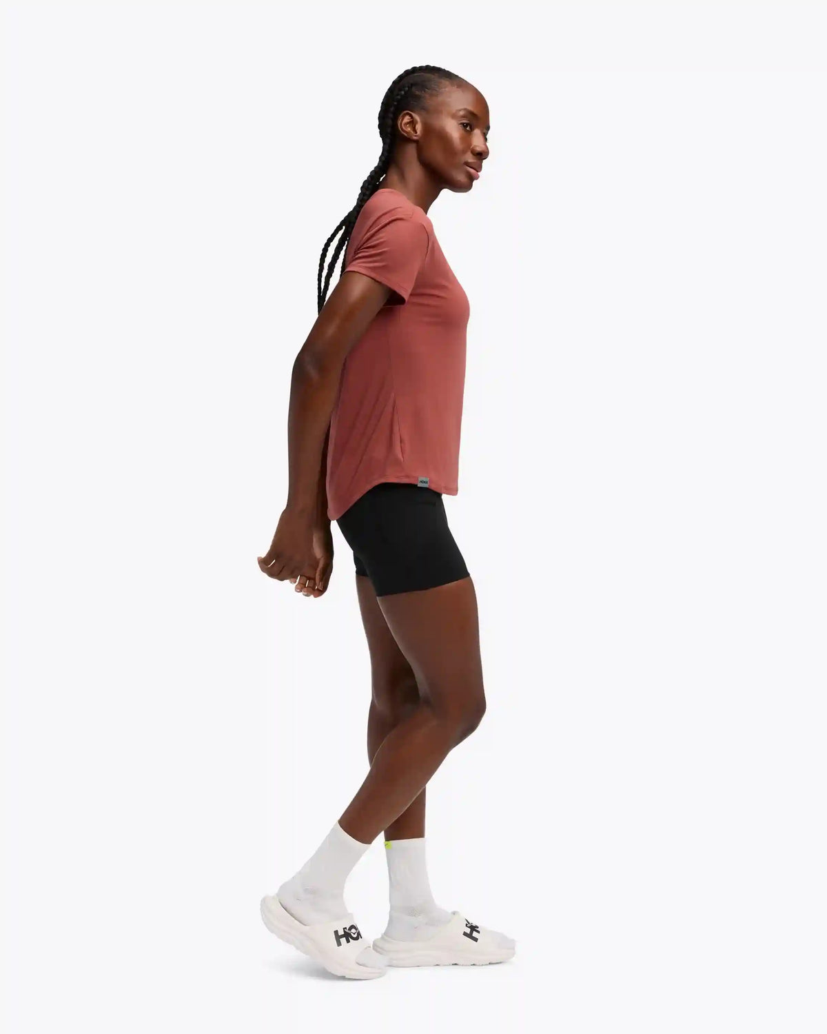 Hoka Essential Tee:Aqua Breeze Htr:XS