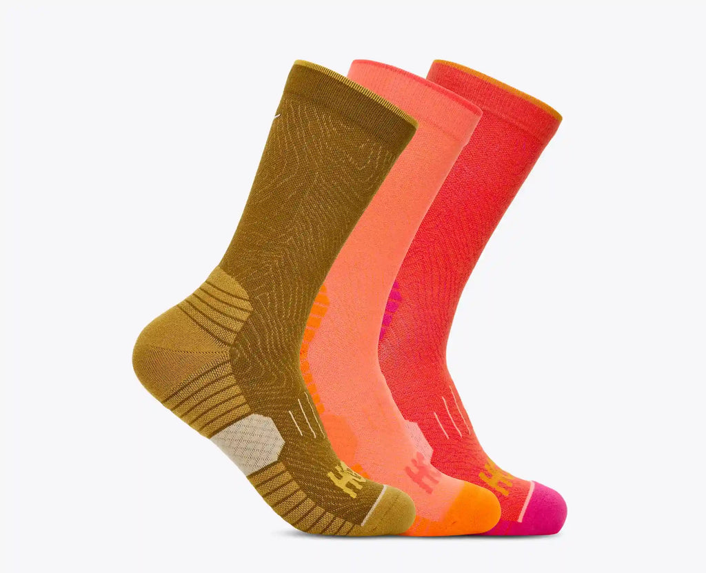 Crew Run Sock 3-Pack:Hazy Blue / Soft Cobalt / Night Glw Blue:S