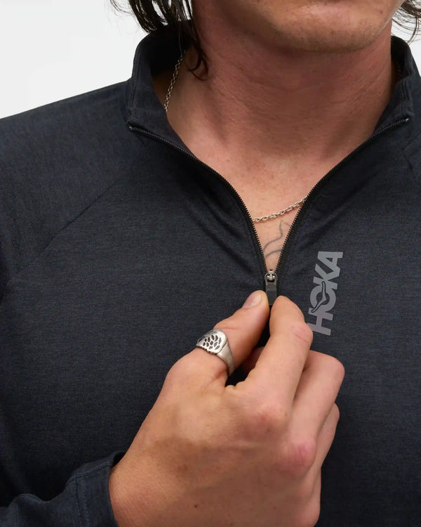 SkyForm Half Zip:Pebble Grey Htr:XS