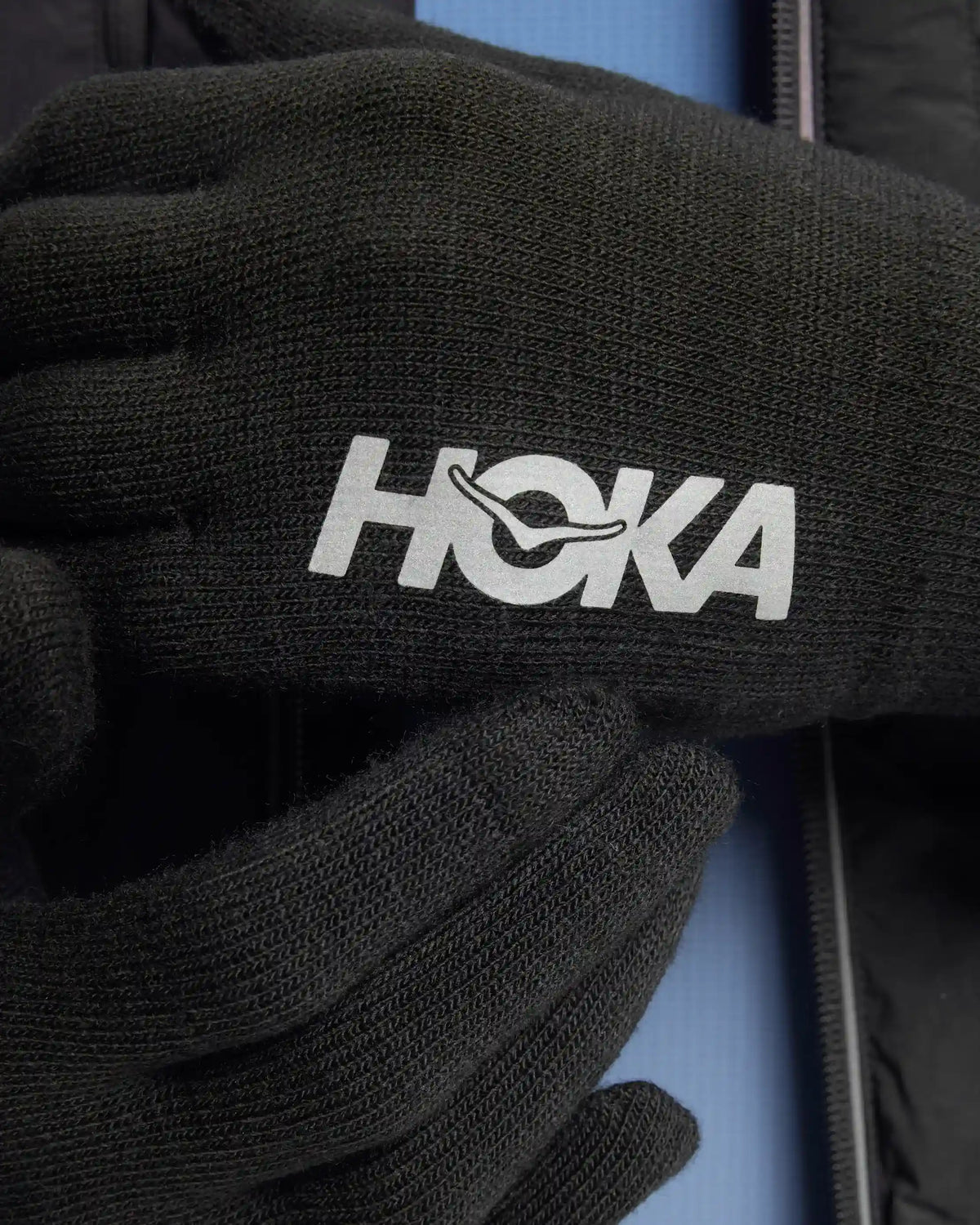 HOKA Knit Gloves:Varsity Navy / Gold:S/M