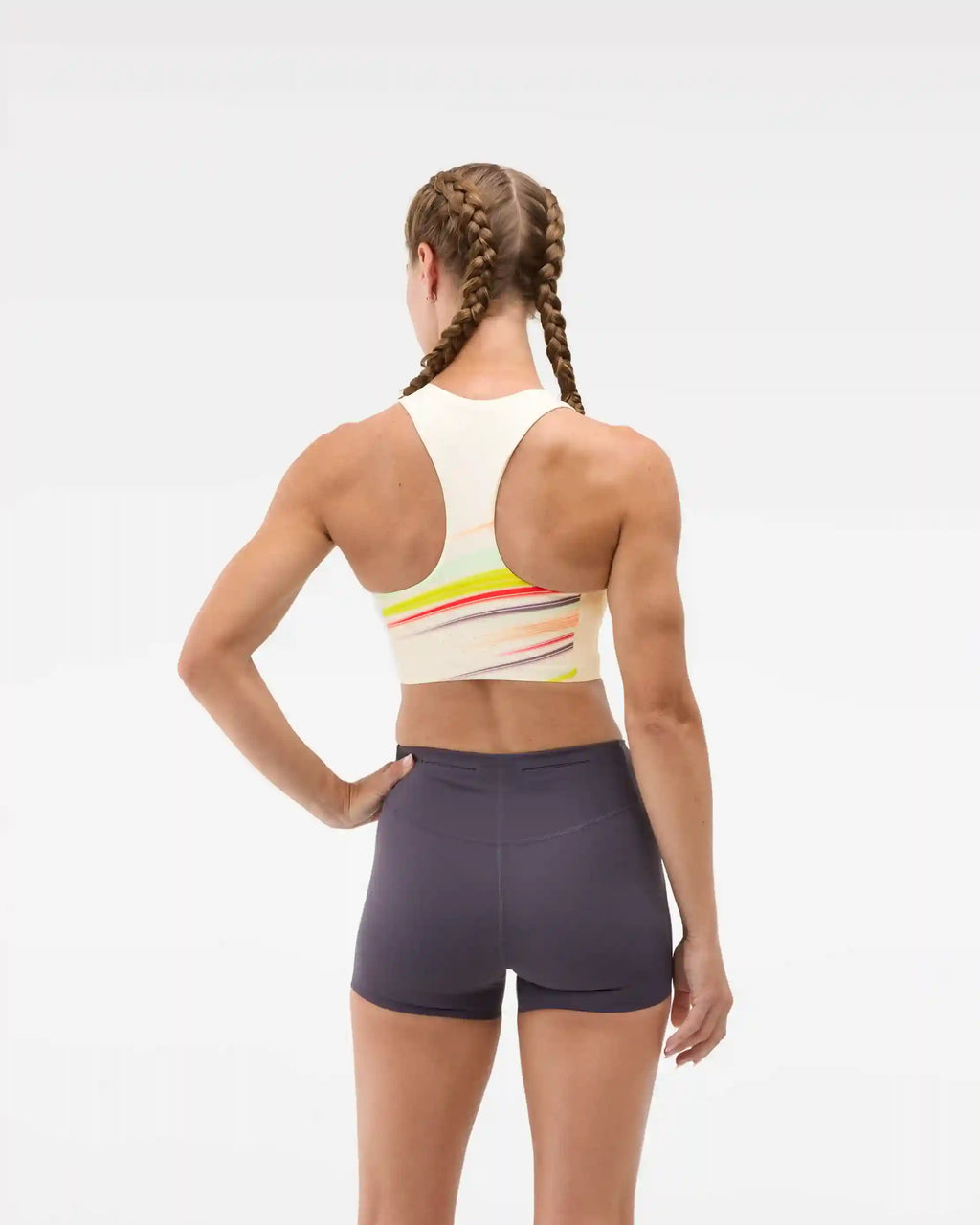 Race Day Crop Bra:Alabaster Flare:XS
