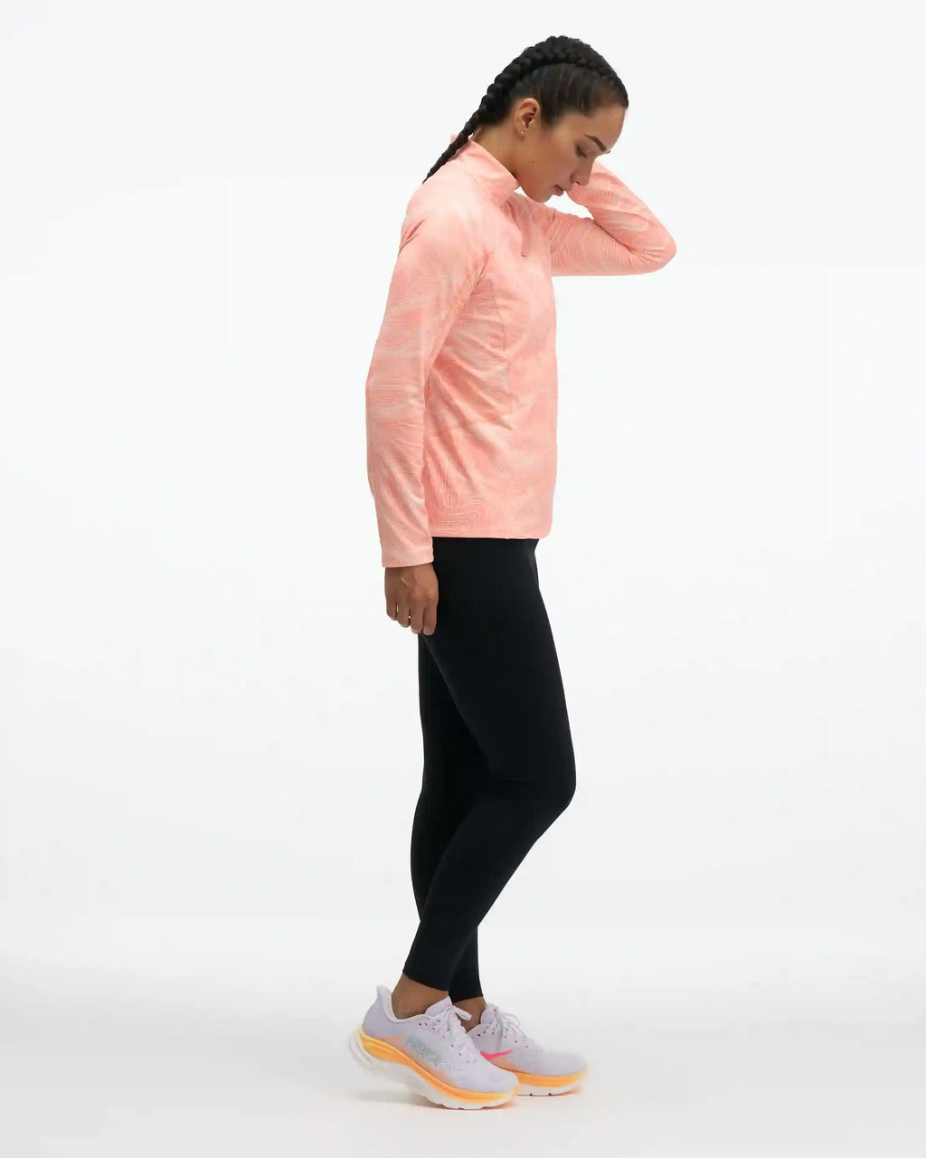 SkyForm Half Zip:Black Htr:XS