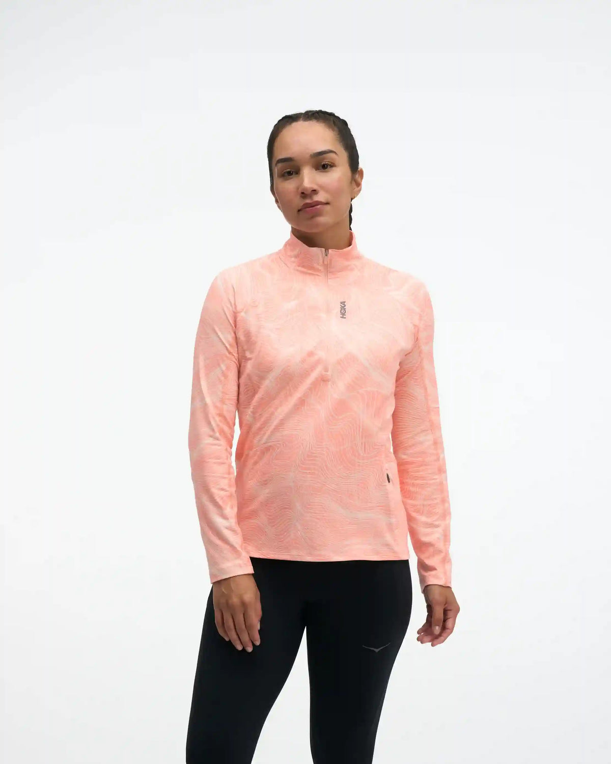 SkyForm Half Zip:Black Htr:XS