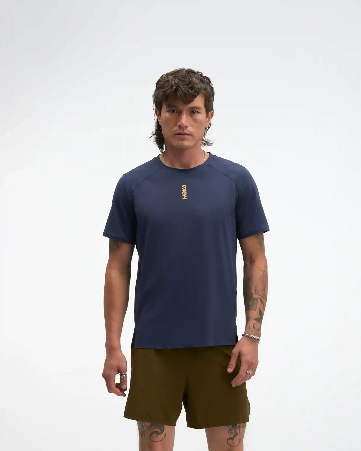 EveryRun Short Sleeve:Varsity Navy / Gold:XS