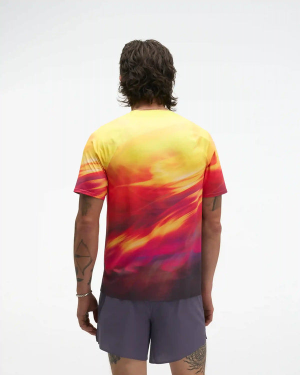 Race Day Short Sleeve:Hoka Citrus Prt:XS