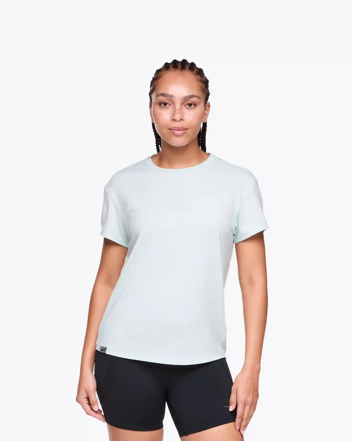 Hoka Essential Tee:Aqua Breeze Htr:XS Main image