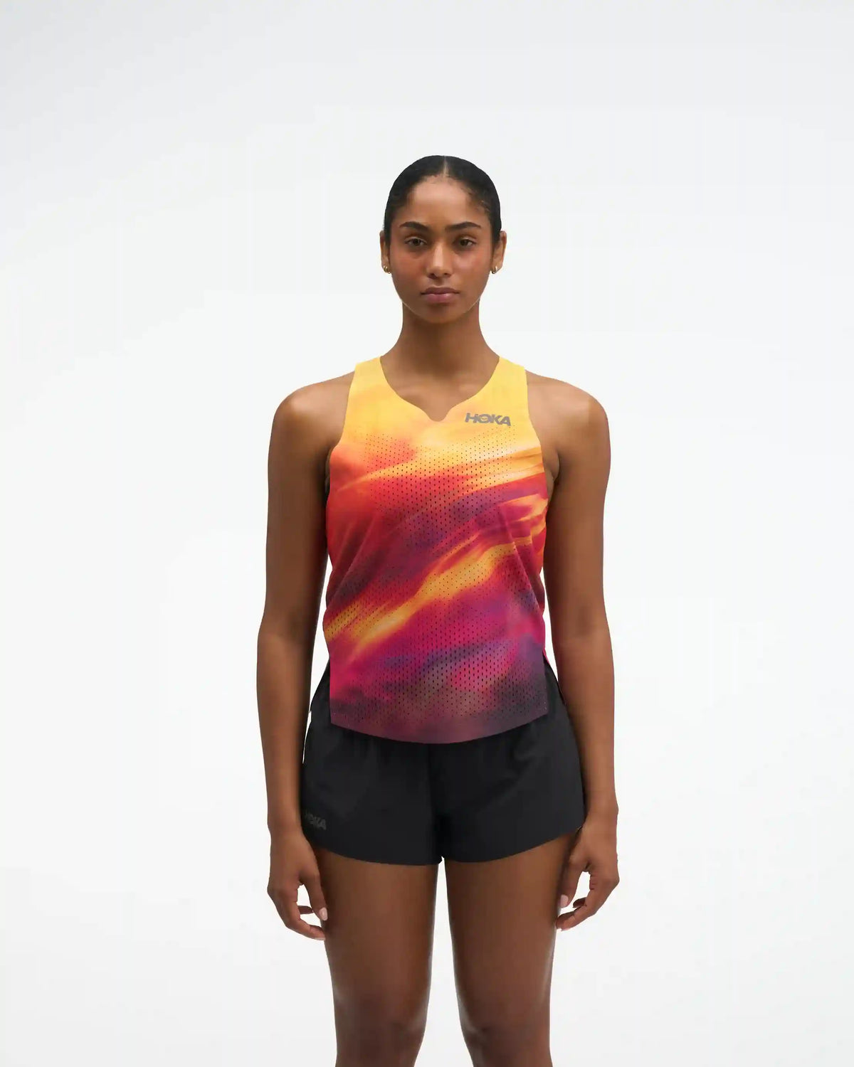Race Day Singlet:Hoka Citrust Prt:XS Main image