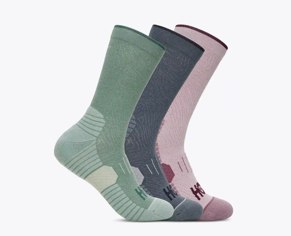 Crew Run Sock 3-Pack:Hazy Blue / Soft Cobalt / Night Glw Blue:S