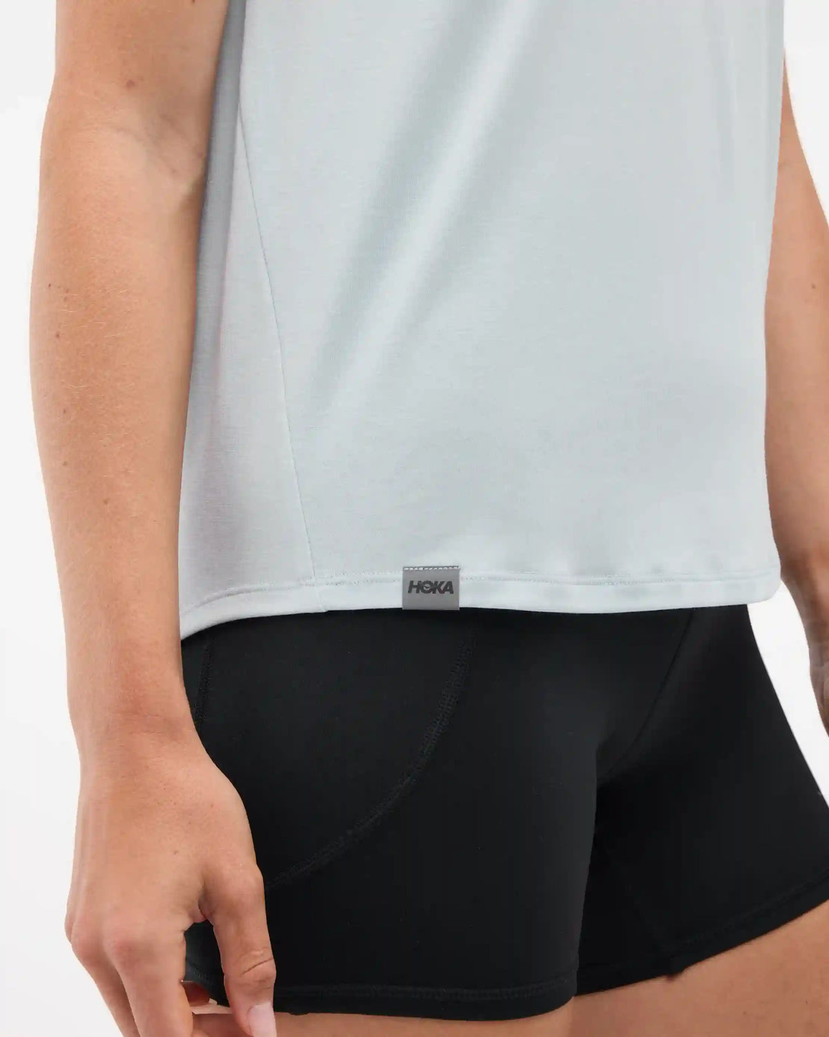 Hoka Essential Tee:Aqua Breeze Htr:XS