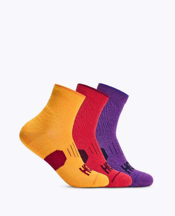 Quarter Run Sock 3-Pack:Hazy Blue / Soft Cobalt / Night Glw Blue:S
