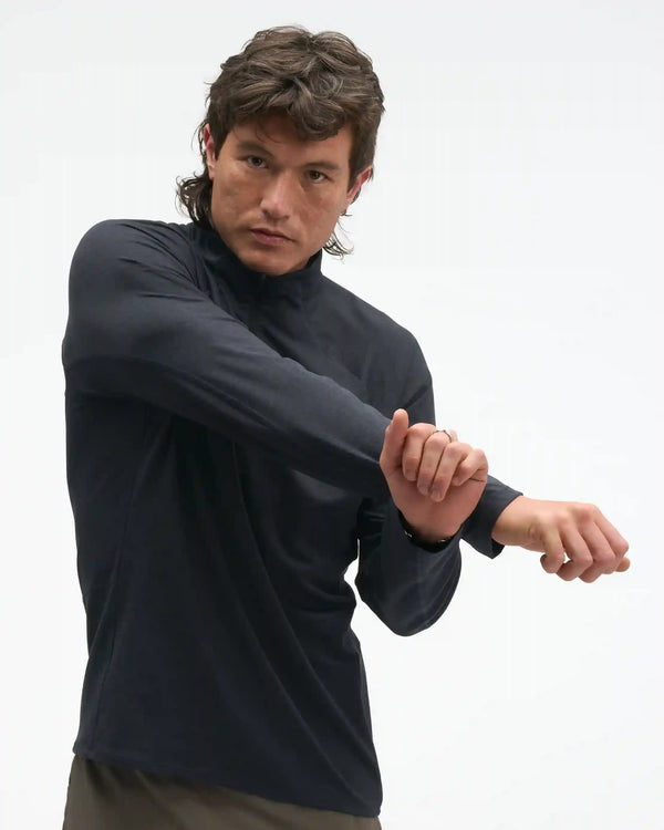 SkyForm Half Zip:Pebble Grey Htr:XS