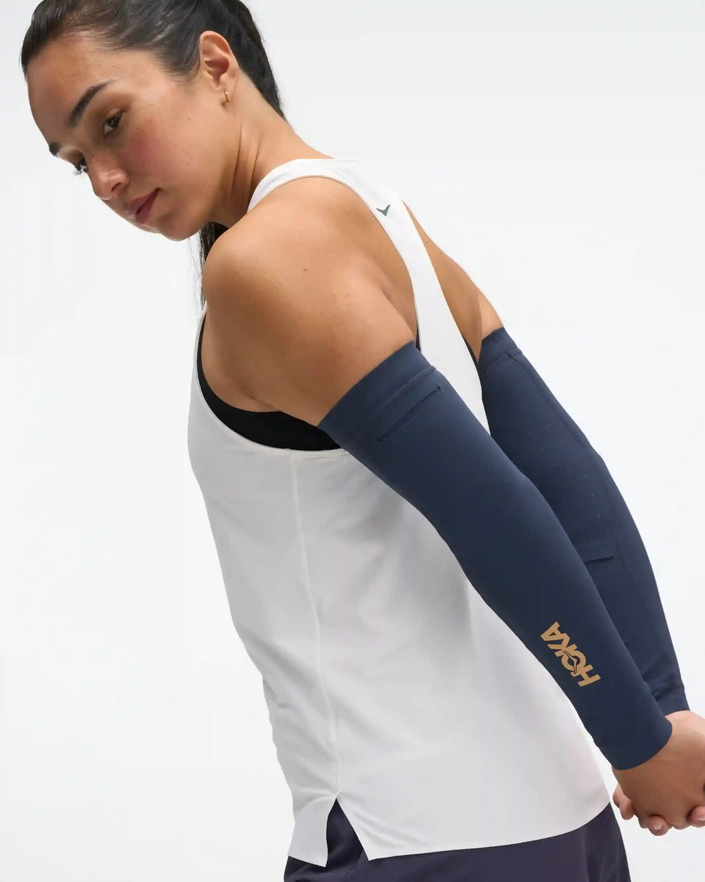 Race Day Arm Sleeve:Varsity Navy / Gold:XXS